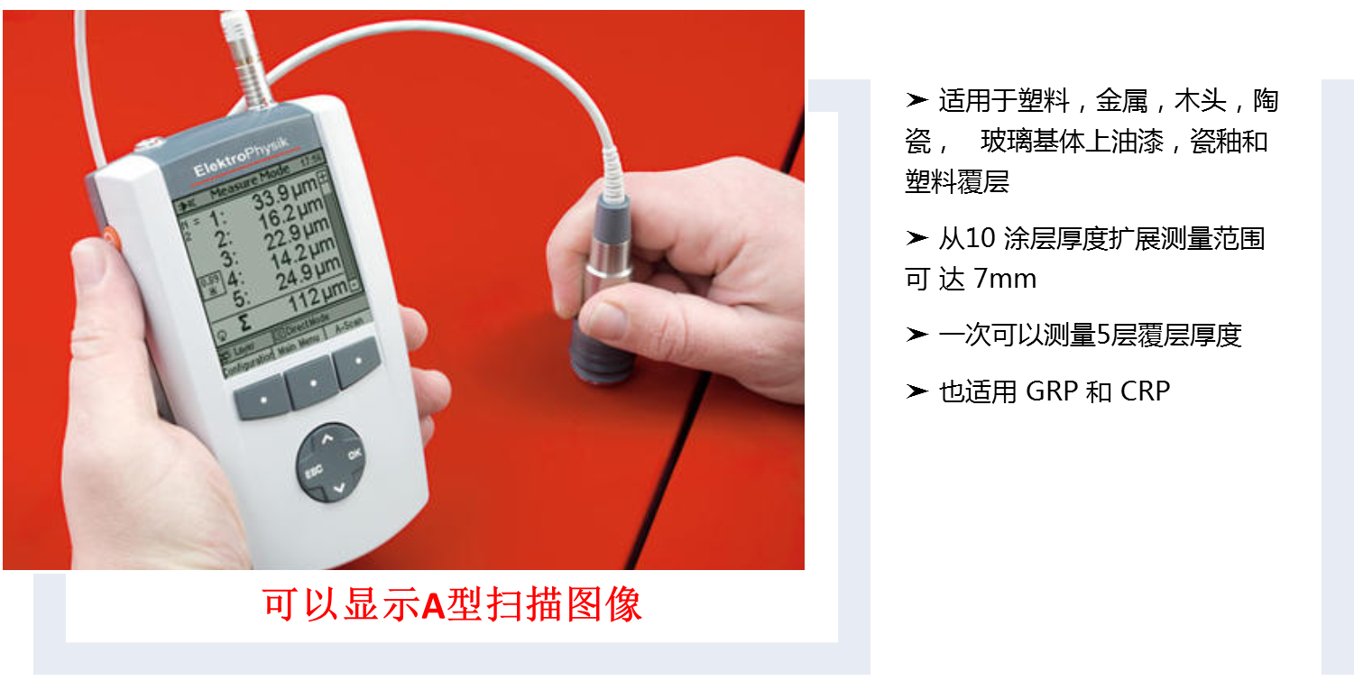 QuintSonic 7 超聲波測厚儀顯示A掃描